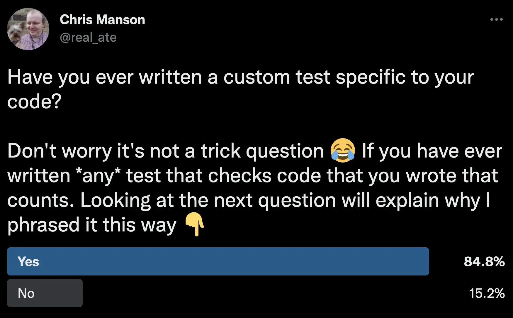 Have you written a test